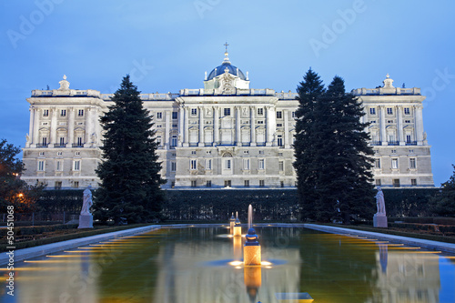 Madrid - Palacio Real or Royal palace from Sabatini gardens