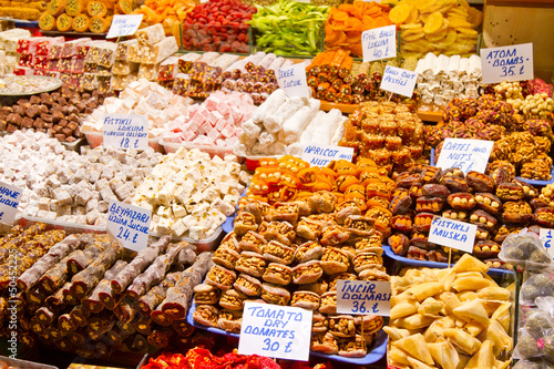 Photography Turkish Sweets from Spice Bazaar, Istanbul