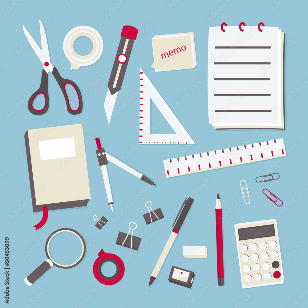 stationary - office supplies set stationary - office supplies set