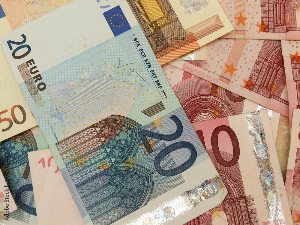 Euro banknotes