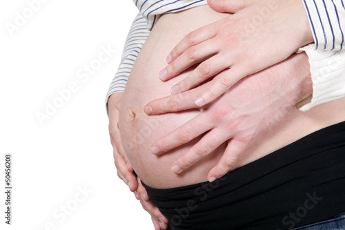 Wallpaper Mural Man and woman hands on  belly Torontodigital.ca