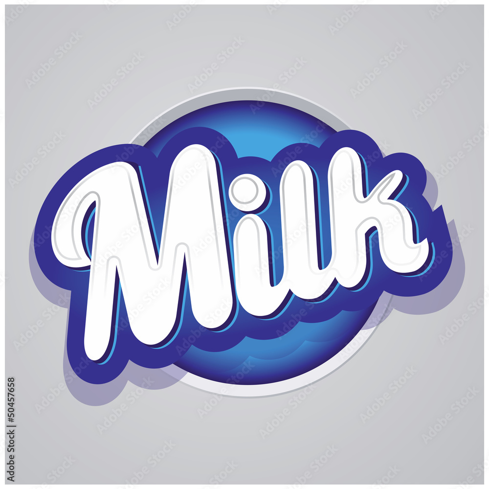 Milk label lettering - vector Milk label lettering - vector
