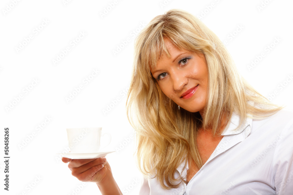 Beautiful woman drinking Tea or Coffee. Beautiful woman drinking Tea or Coffee.