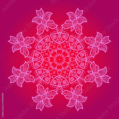 Oriental mandala motif