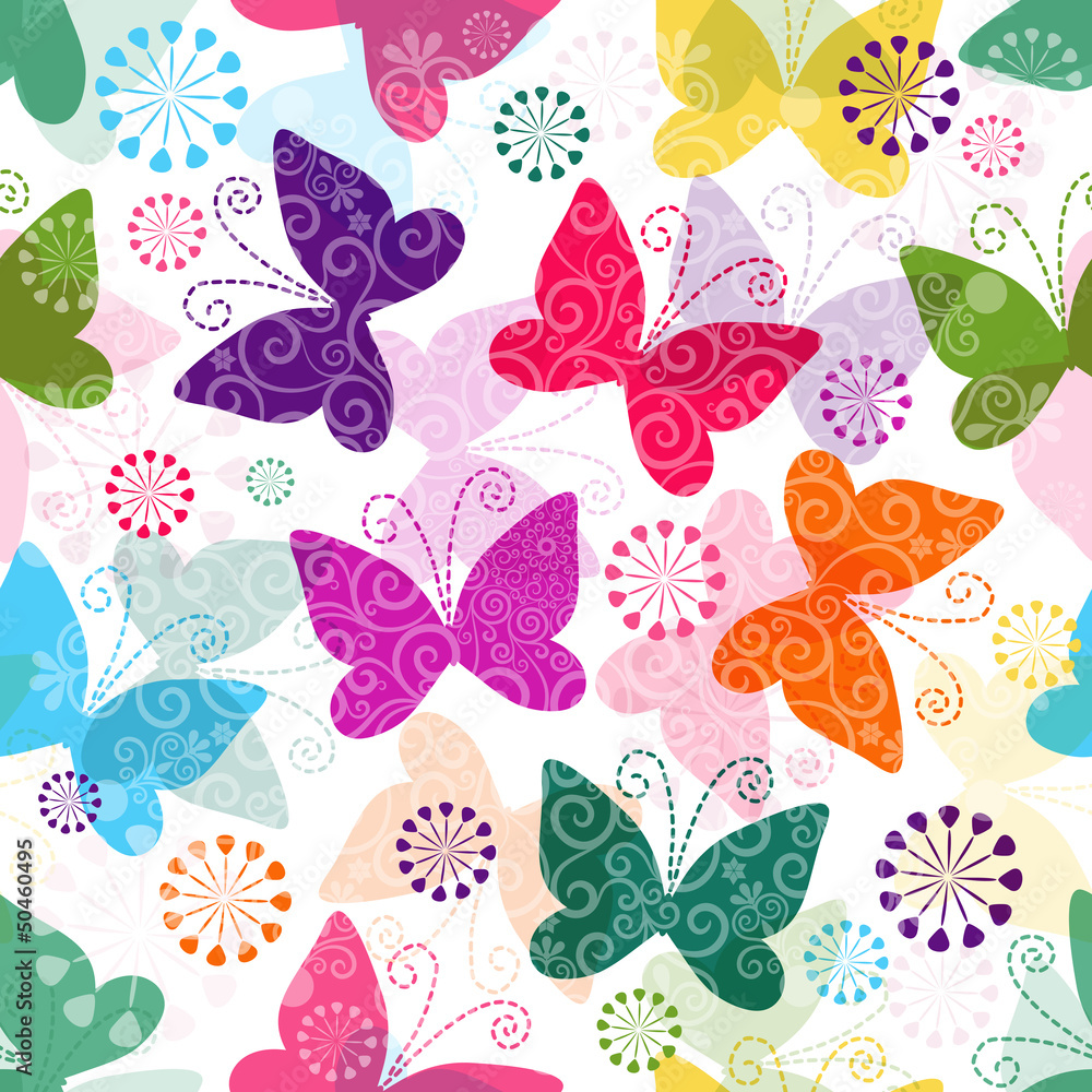 Fototapeta premium Spring vivid seamless pattern