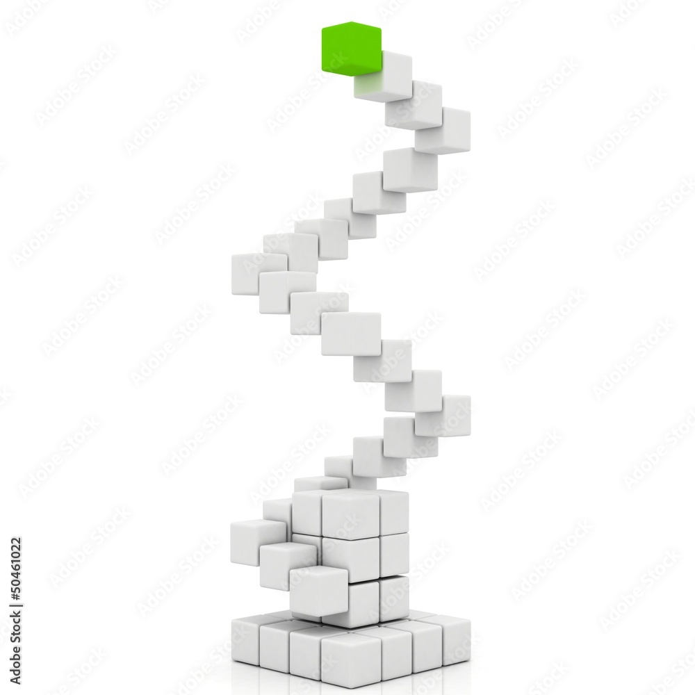 Construction of a cube from blocks Construction of a cube from blocks