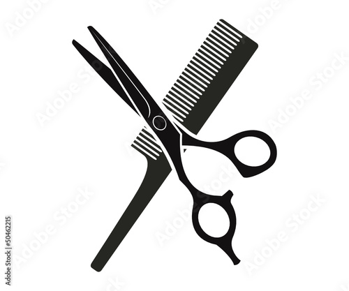 Comb and scissors