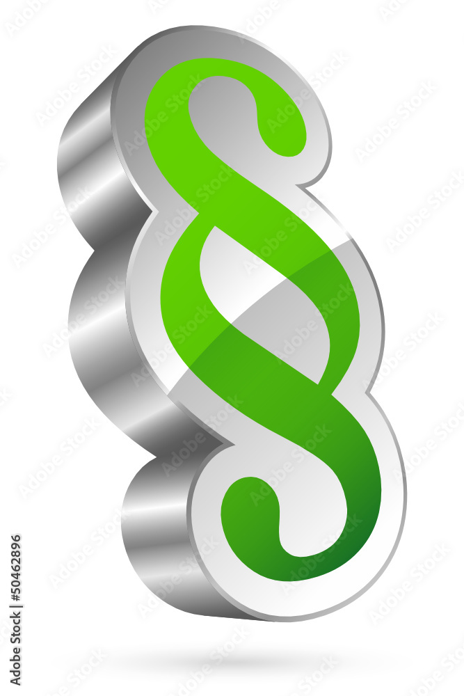 3D Paragraph Icon Green/Silver 3D Paragraph Icon Green/Silver