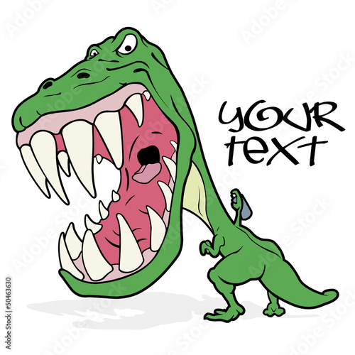 Tyrannosaurus writing graffiti