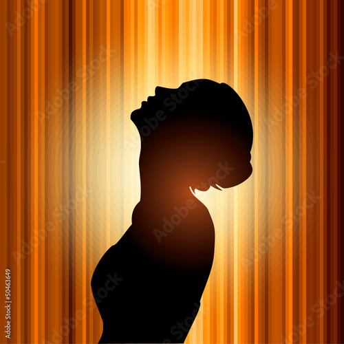 beautiful sexy woman isolated on backlight