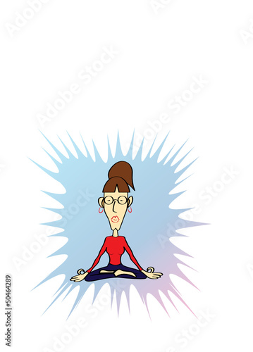 Funny Yoga Woman