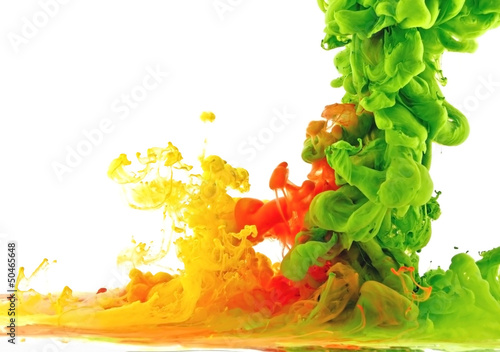Colorful liquid in motion