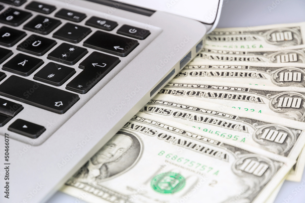 laptop keyboard and money laptop keyboard and money