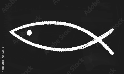 Christian Fish Chalkboard