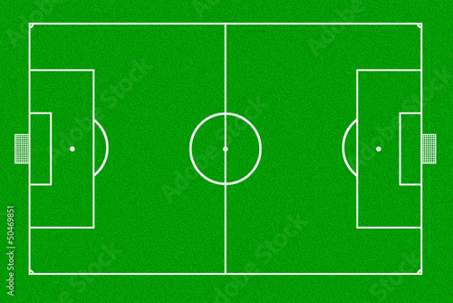 Fussball Spielfeld mit Tornetzen, Rasenstruktur