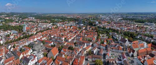 Panorama of Ulm and Neu-Ulm from Ulm Minster, Germany