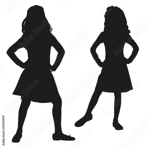 Silhouettes of kids