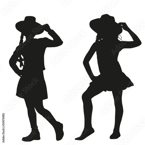 Silhouettes of kids