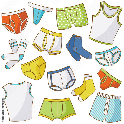 Male Underwear Icon Set