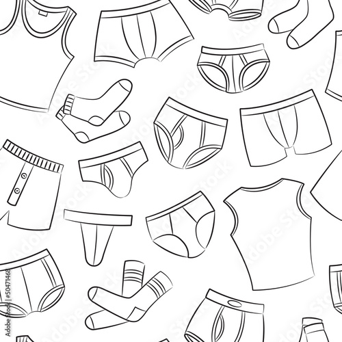 Male Underwear Doodle Pattern