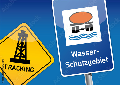 Fracking, Grundwasser, Schild, Trinkwasser, Interessenkonflikt