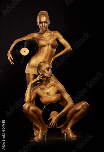 Bodyart. Golden Women - Vinyl Records. Creative Concept photo