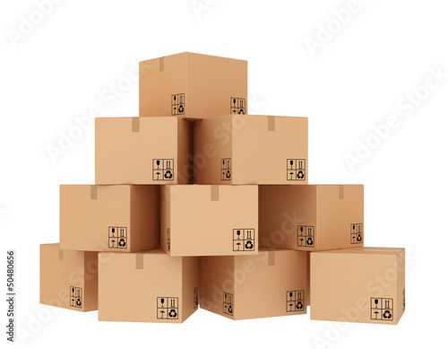 cardboard boxes ready for shipment © mirexon