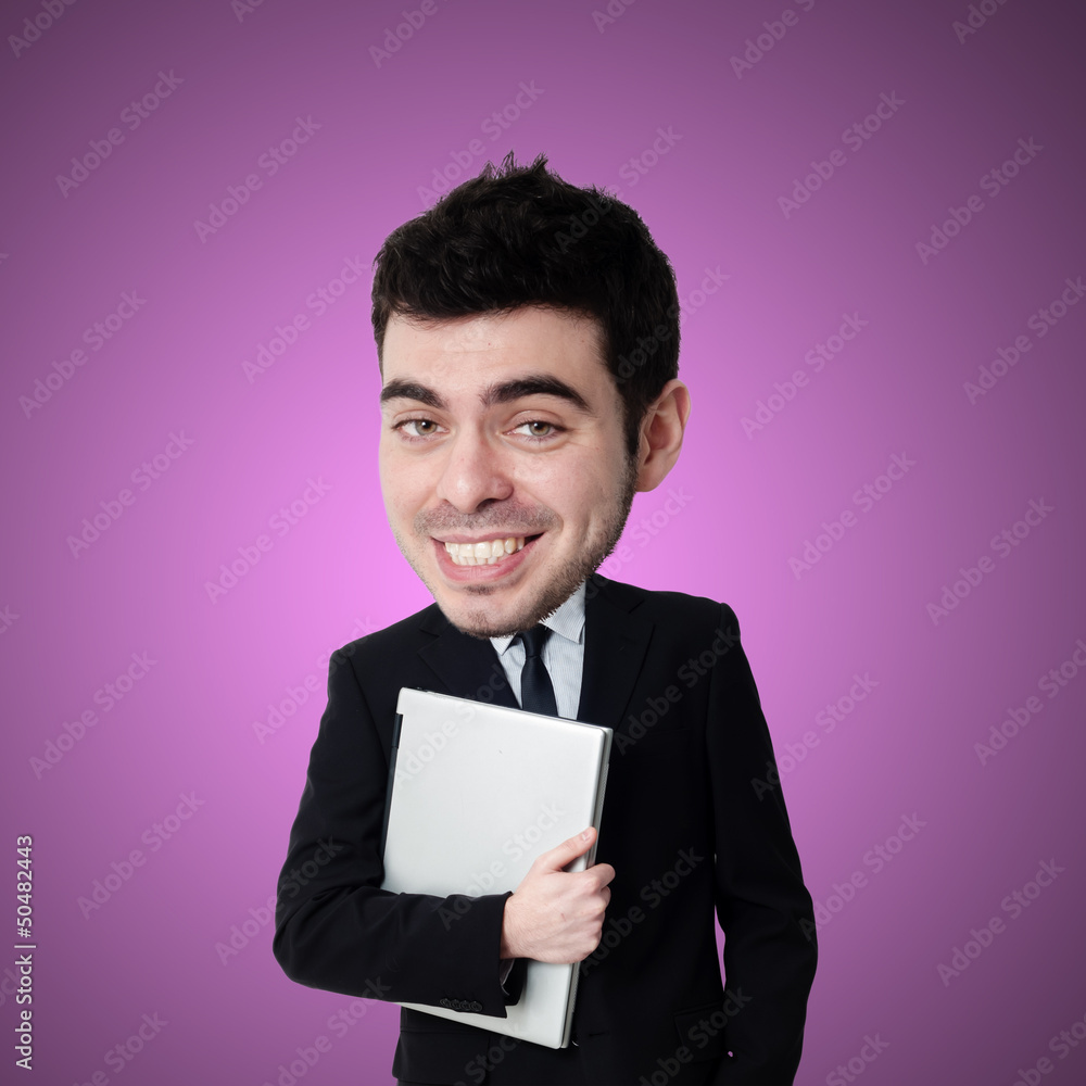 success puppet business man with big head success puppet business man with big head