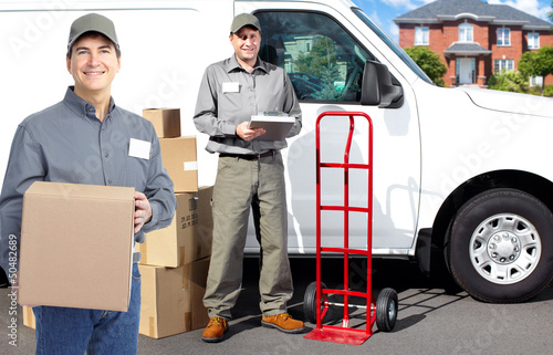 Delivery postman. photo