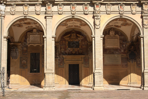 Archiginnasio of Bologna. Emilia-Romagna. Italy