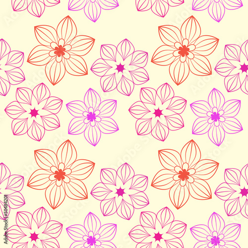 Seamless floral pattern © elyomys