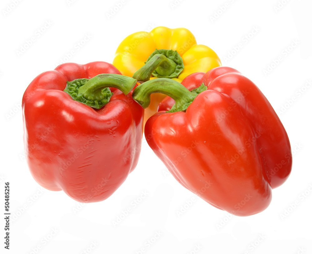 Sweet red pepper isolated on white background Sweet red pepper isolated on white background