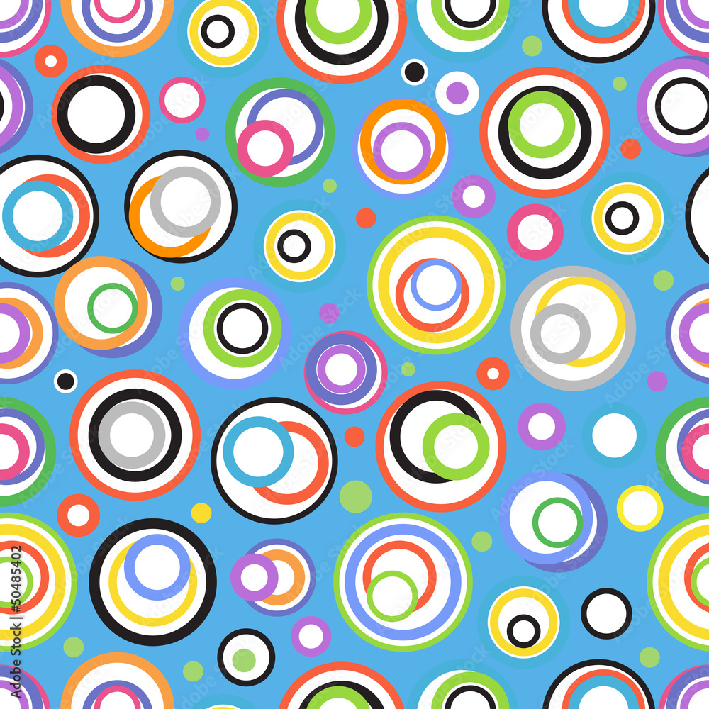 Abstract seamless background of color circles Abstract seamless background of color circles