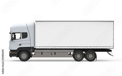 Cargo  Delivery Truck Isolated on White Background © nerthuz