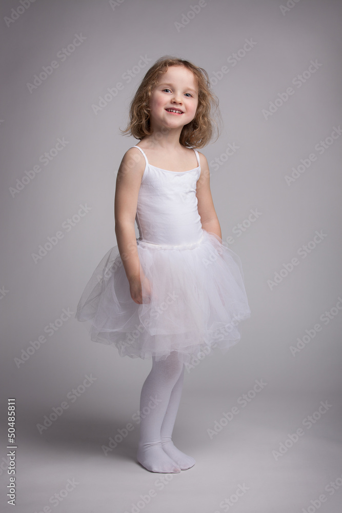 Little blond girl in a ballet dress Little blond girl in a ballet dress