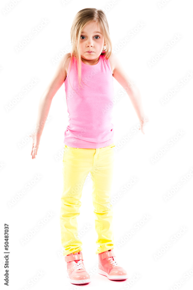 Small and beautiful confused girl Small and beautiful confused girl