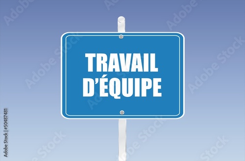 panneau travail d'équipe