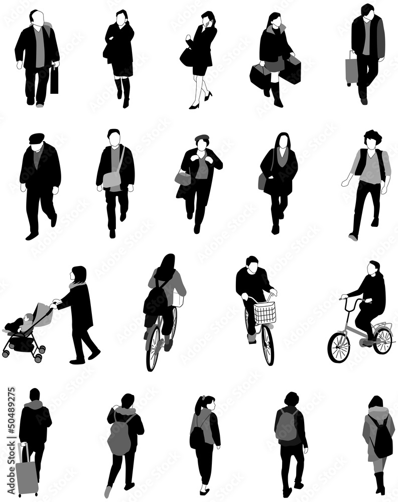 人々のシルエット 人々のシルエット