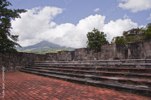 The ruins of Saint Pierre in Martinique