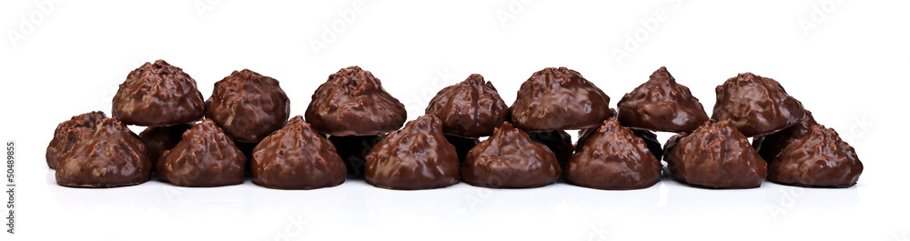 Cookies with full chocolate dressing Cookies with full chocolate dressing
