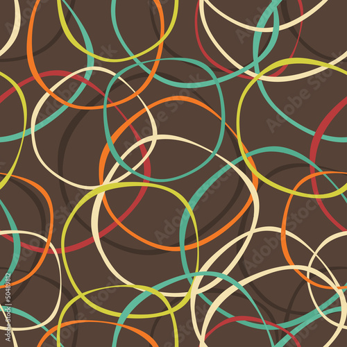 Abstract motley circles seamless pattern