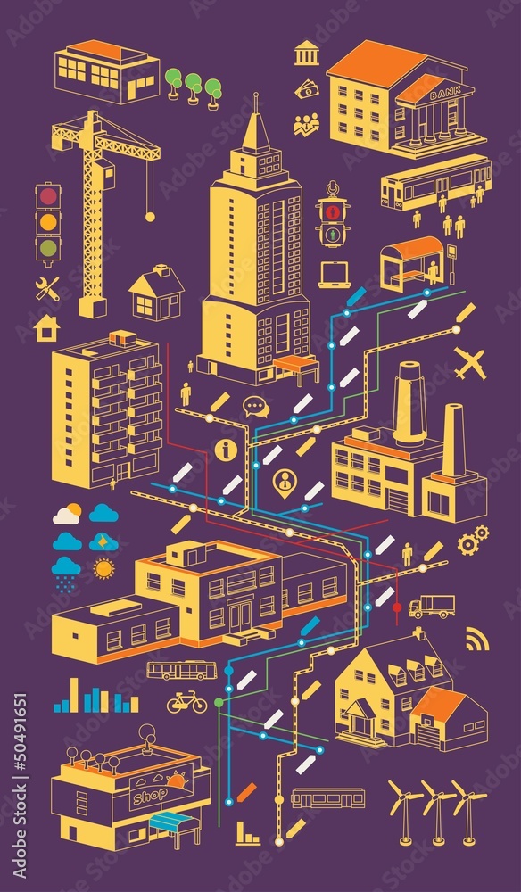city info graphic,vector background