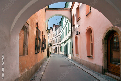 Czech Republic, Pardubice, old street near Pernstynske namesti