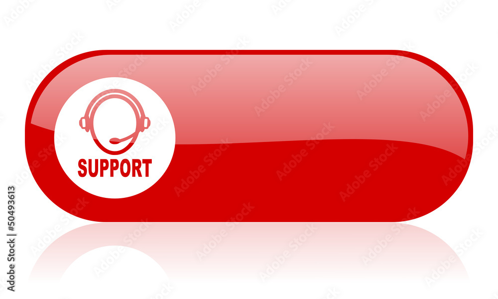 support red web glossy icon support red web glossy icon