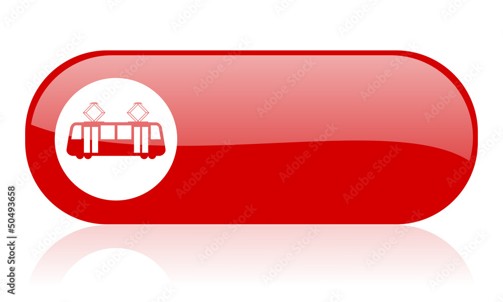 tram red web glossy icon tram red web glossy icon