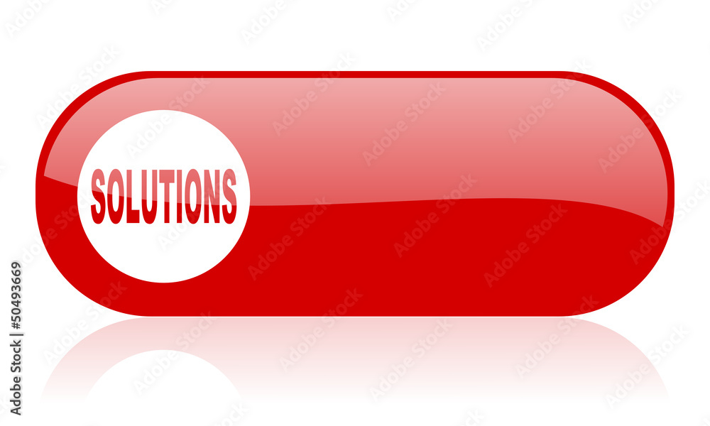 solutions red web glossy icon solutions red web glossy icon