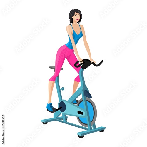 female athletes engaged in spinning © tatoman