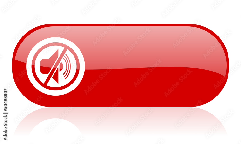 mute red web glossy icon mute red web glossy icon