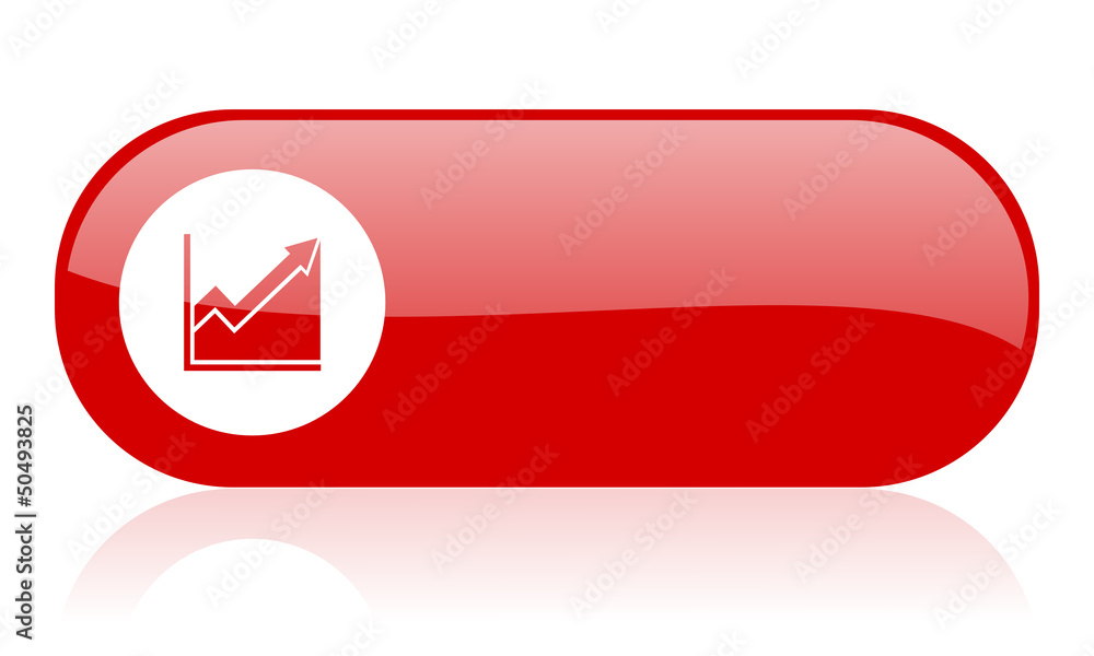 histogram red web glossy icon histogram red web glossy icon