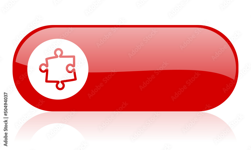 puzzle red web glossy icon puzzle red web glossy icon